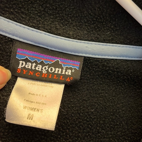 PATAGONIA SYNCHILLA Black Fleece Jacket - Full Zip - Woman’s M - Picture 4 of 10